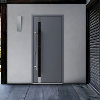 Porte d'entrée en fer forgé, design décoratif classique pour l'extérieur de la maison