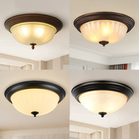 Plafonnier de style américain, lampe de chambre simple rétro, style campagnard français, support de lampe rond E27, lampe pour chambre principale, bureau