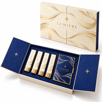 Étui cosmétique haut de gamme en carton rigide gaufré pour coffrets de maquillage de boutique