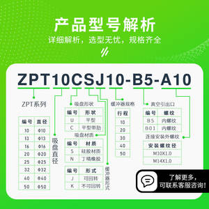 Soporte de Hardware para Ventosa de Vacío para Brazo Robótico Tipo SMC ZPT10/20/30CS-J20-B5-A10 con Amortiguador, Nuevo para Soldadura, Forjado y Manipulación - Product Image 5