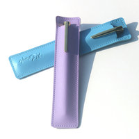Sacs en cuir Pu pour stylos, personnalisés, simples, colorés, personnalisés, coffret cadeau, pochette à manches, stylo
