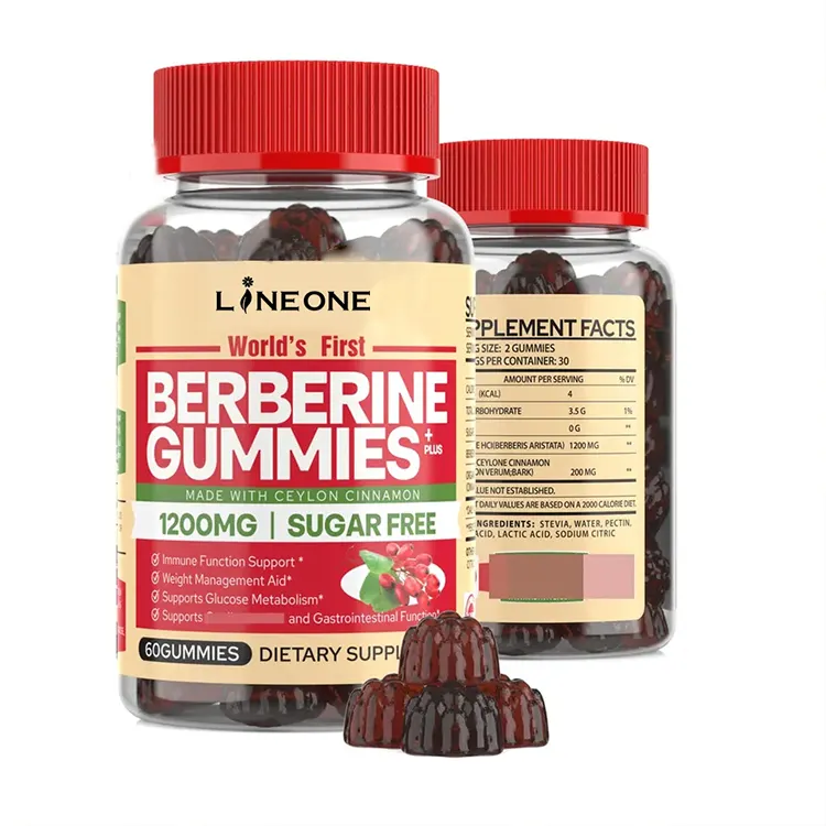 Nhãn hiệu riêng berberine với Ceylon quế Gummies cho sự trao đổi chất ruột sức khỏe giảm cân bổ sung hỗ trợ hệ thống miễn dịch