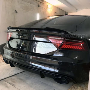 Aileron arrière de haute qualité en ABS pour Audi A7 S7 RS7 2013 2014 2015 2016 2017 2018, noir brillant ou aspect fibre de carbone, kit carrosserie - Product Image 4
