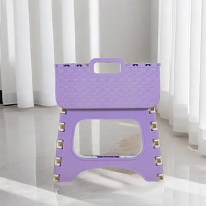 Folding Plastic Stool Square Collapsible Portable Outdoor Camping Mini Low Stool White Green Pink Purple - Product Image 2