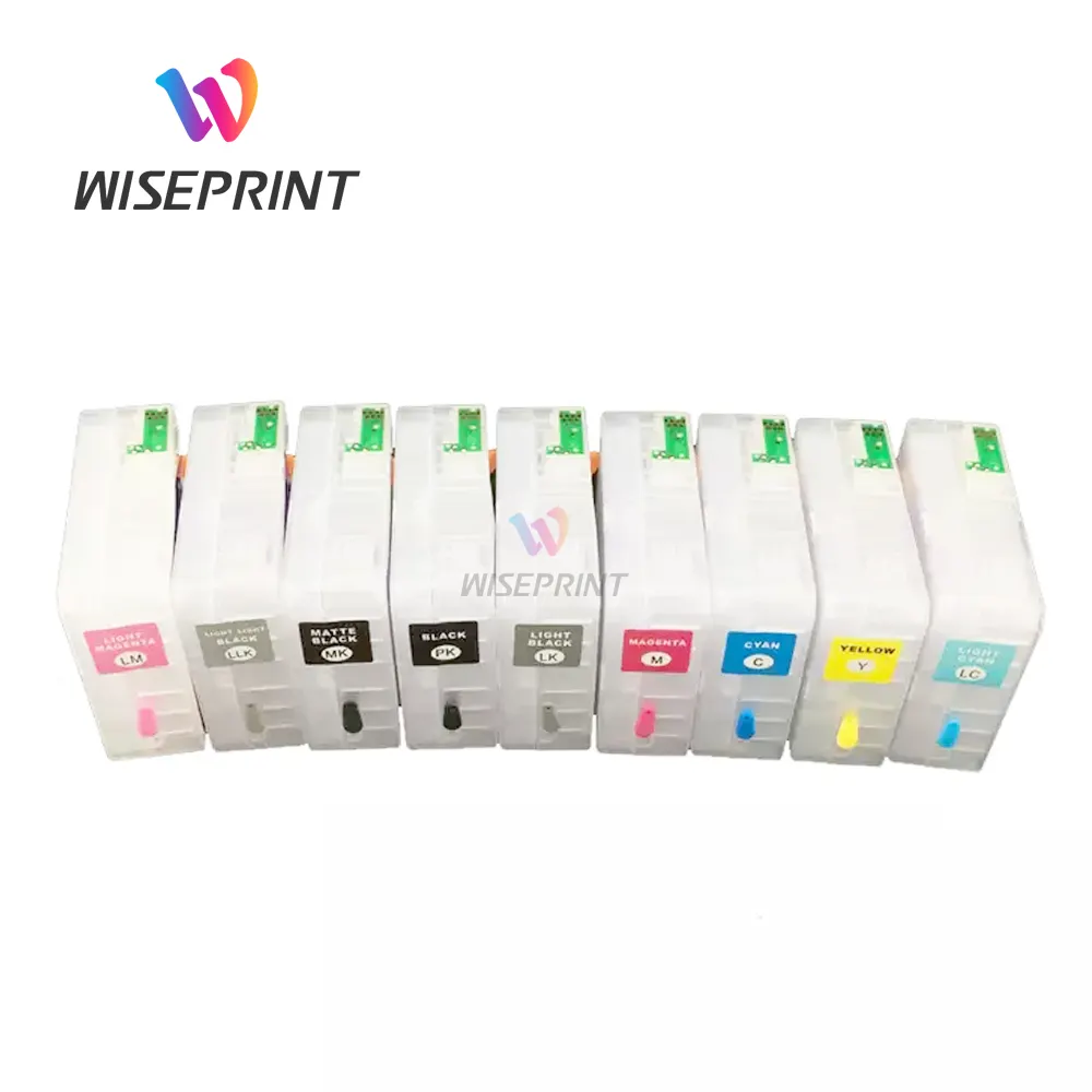 Cartucho vazio recarregável wiseprint, cartucho para impressora epson stylus pro, T5801-T5809, 3800, 3880, 3800c