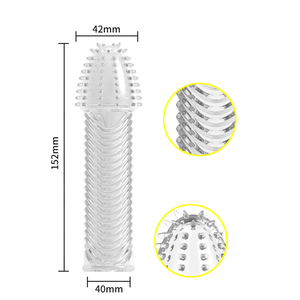 Funda de Silicona Reutilizable LetRock para Pene, con Púas y Puntos, para Hombres/Mujeres/Parejas Gay, Impermeable, Juguete Sexual para Estimulación Adulta - Product Image 6