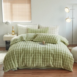 Literie <span class=keywords><strong>de</strong></span> haute qualité hiver épaissi <span class=keywords><strong>flanelle</strong></span> <span class=keywords><strong>housse</strong></span> <span class=keywords><strong>de</strong></span> <span class=keywords><strong>couette</strong></span> taies d'oreiller chaud plat drap <span class=keywords><strong>housse</strong></span> marron ensemble <span class=keywords><strong>de</strong></span> literie - Product Image 5