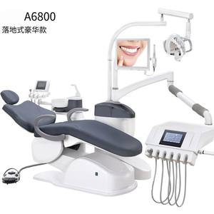 Fauteuil dentaire électrique A6800 avec crachoir intégré, certifié CE, en plastique blanc, équipement dentaire - Product Image 2