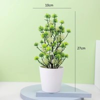 Mini plantes artificielles en pot, petites fausses plantes vertes colorées, pots blancs, écologiques, durables, décoration de bureau à domicile, table, nouvel an