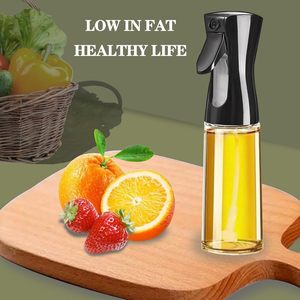 Botella de aceite invertida de vidrio de borosilicato de alta resistencia de 270ml y 240ml, dispensador de aceite para cocina y hogar con botella pulverizadora atomizadora de broche de resorte - Product Image 2