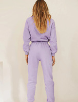 Sweat-shirt à manches longues pour femme, ensemble deux pièces, Top court, costume de survêtement pull-over Jogging, tenue d'hiver