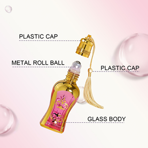 Flacons de parfum vides OEM 12 ml, style arabe, en verre métallisé or <span class=keywords><strong>rose</strong></span>, flacons de parfum de Cologne, élégants et haut de gamme - Product Image 5