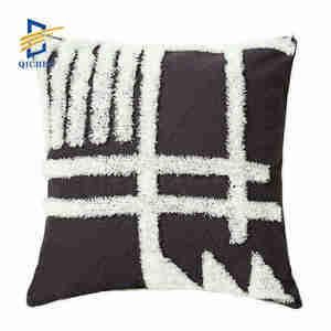 Innermor News vente chaude noir et blanc Boho taie d'oreiller décorative couverture bohème tufté tissé jeter taie d'oreiller - Product Image 1