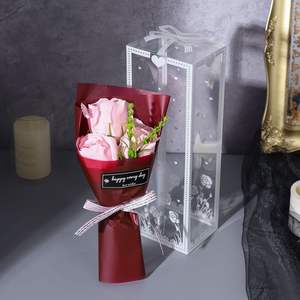 Ramo de <span class=keywords><strong>Flores</strong></span> de Jabón Artificiales en Caja de Regalo para Día de la Madre, San Valentín y Navidad, Regalo para Amigos - Product Image 3