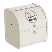 Boîte à pain double couche en acier au carbone, conteneur de rangement en gros, tiroir avec couvercle rabattable, anti-poussière pour cuisine, OEM ODM, logo personnalisé
