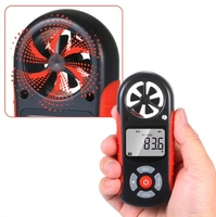 Anemometer Digital Genggam 8 in 1, Barometer, Pengukur Kecepatan Angin, Suhu, dan Kelembapan Genggam