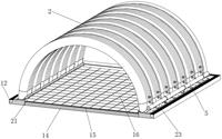 Dôme à membrane gonflable autoportant à isolation thermique en PVDF/PVC moderne, résistant aux intempéries et au feu, pour entrepôt de sports aquatiques
