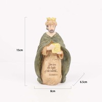 Crèche religieuse en résine personnalisée mignonne, peinte à la main, durable, statue de crèche de Noël pour l'église catholique, certifiée ISO9001