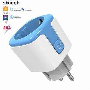 Enchufe Inteligente SXIWGH 20A de Alta Potencia, Control por Voz WiFi, Compatible con Alexa, <span class=keywords><strong>Google</strong></span> Assistant, para Alexa Echo, <span class=keywords><strong>Google</strong></span> <span class=keywords><strong>Nest</strong></span>, Sin Pantalla/Ni Cámara - Product Image 1