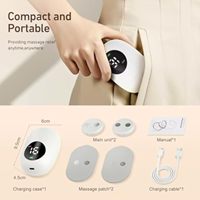 Masseur à impulsions EMS TENS, télécommande sans fil, 16 niveaux, 6 modes, utilisation corporelle, batterie intégrée