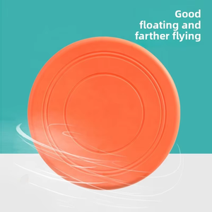 Suministros para mascotas Juguetes para perros Fabricante Logotipo personalizado Color sólido Goma Perros Entrenamiento Juguetes interactivos para perros Discos voladores para mascotas - Product Image 4