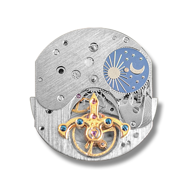 Automatic Movement F-8171 F-8172 Machine 24-hour Dual Time Astrolabe Display High-quality Mechanical Movement
