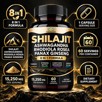 Offre Spéciale : Capsules de Shilajit Pur de l'Himalaya avec Ashwagandha et Panax Ginseng – Stimulant Énergétique – 60 Comprimés
