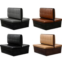 Ensemble de mobilier de café minimaliste personnalisé de haute qualité, canapé de restaurant commercial double face