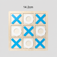 Jeu de Tic Tac Toe en Bois Montessori Portable pour Enfants, Jouet Éducatif pour l'Apprentissage Précoce