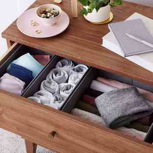Organizador de Cajones para el Hogar, Organizadores de Ropa de Tela para Armarios, Divisores Plegables, Cajas de Almacenamiento de Tela para Cajones - Product Image 2