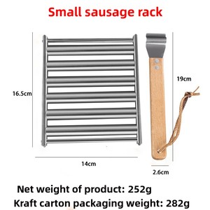 Großhandel Umweltfreundlicher Moderner Edelstahl Abnehmbarer Rollgrill für Würstchen mit Abnehmbarem Holzgriff Holzkohle-BBQ <span class=keywords><strong>Jim</strong></span> <span class=keywords><strong>Beam</strong></span> Werkzeug - Product Image 3