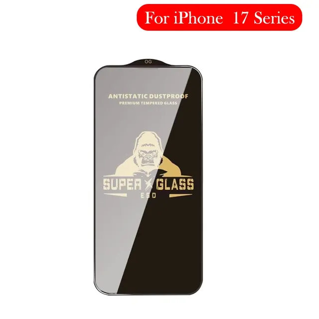 Gorilla Anti-Burst Tempered Glass for IPhone17 16 15 Pro 14 13 12 11 Pro Max Screen Protector iPhone X XR XS Max Protection Film