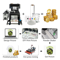 Nueva impresora DTF Epso n XP600 A3 Direct 30cm Film T Shirt Printing Machine con doble cabezal de impresión para todas las telas-AOTONG