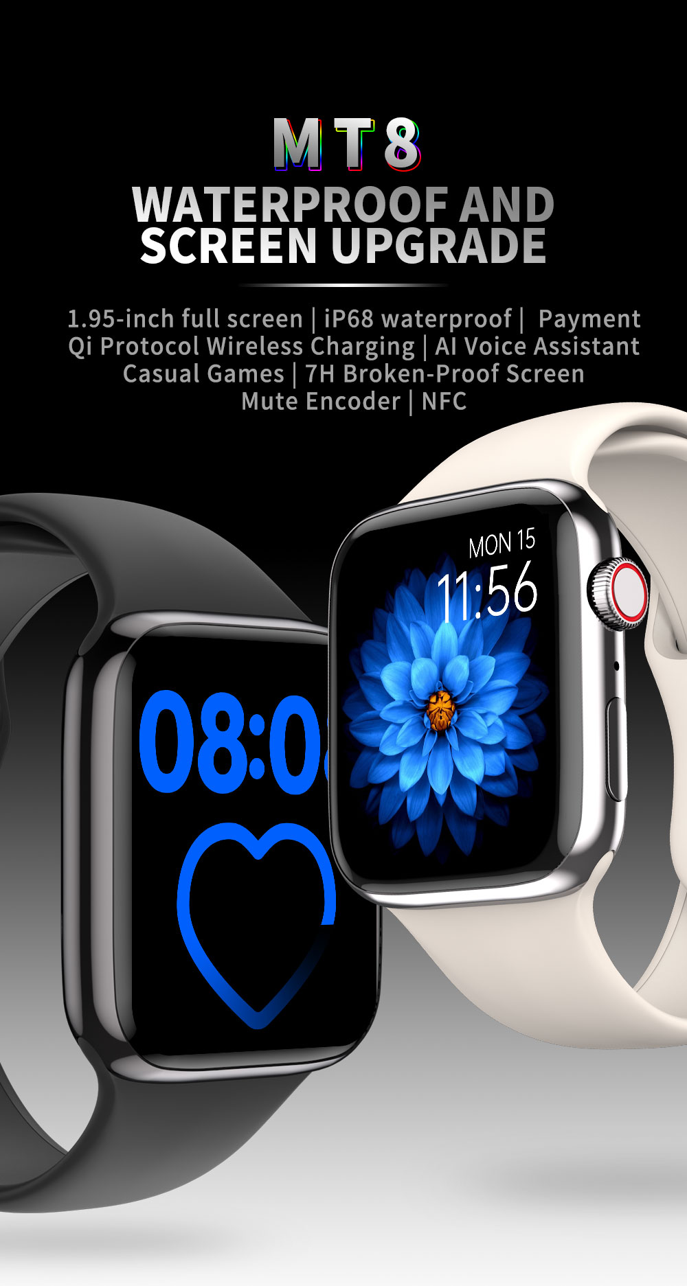 Original MT8 IWO Smart Watch Men Women Series 8 Smartwatch 2022 Call Watches Fitness Tracker For Android IOS IWO MT8 Smart Watch