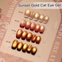 L&M 12 Couleurs 15ml Gel TPO-Free Sunset Gold Effet Œil de Chat Vernis à Ongles Magnétique en Gros Personnalisé Kit de Vernis Gel Œil de Chat