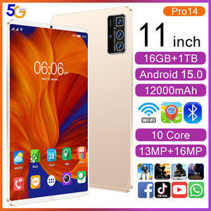 Tablet Pro 14 da 11 pollici MTK Octa Core Android 15, 16GB+1TB, 108MP, 8000mAh, 5G Dual SIM+TF, Multilingue Globale, Carbon - Product Image 4