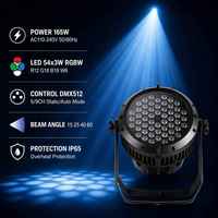 Projecteur LED matriciel 3W RGBW Slim Par 54 pièces, IP65, contrôle sonore, CRI 95 élevé, dimmable, pour KTV, mariages, studios de danse