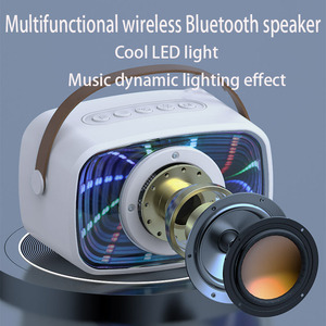 กระจกเงาไร้สายสำหรับลำโพงบลูทูธซับวูฟเฟอร์ขนาดเล็ก LED พกพาได้ดีที่สุดพร้อม TF FM รองรับไอเดียของขวัญปีใหม่ - Product Image 3