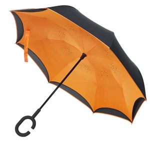 Parapluie de café personnalisé avec impression inversée et poignée amusante - Product Image 4