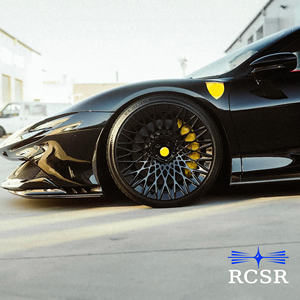 Cerchi in Lega Forgiati RCSR Personalizzati Nero Lucido da 18 20 22 Pollici per Auto Porsche Nuova Condizione Offset 40mm e Backspace - Product Image 3