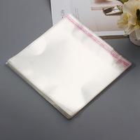 Collant grand sac de vêtements en plastique transparent auto-adhésif emballage paniers de rangement simples organisateur de vêtements sac Opp