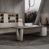 Muebles Grands, Escritorio Ejecutivo Rectangular Moderno, Ergonómico y de Lujo, Conjunto de Escritorio de Alta Gama para CEO, Gerente, Jefe de Oficina