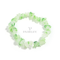 Nouveau Style pierre précieuse naturelle vert Aventurine femmes corde élastique gravier irrégulier Bracelet en pierre naturelle pour filles cadeaux