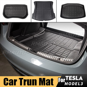 แผ่นรองพื้นท้ายรถและพื้นที่วางของด้านหน้าสำหรับรถยนต์เทสล่า รุ่น 3 ปี 2017-2021 ทำจากวัสดุ TPE กันน้ำ ป้องกันรอยขีดข่วน - Product Image 1