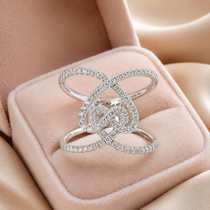 Bague géométrique 3D en forme de cœur pour femme, bijou tendance pour l'index - Product Image 6