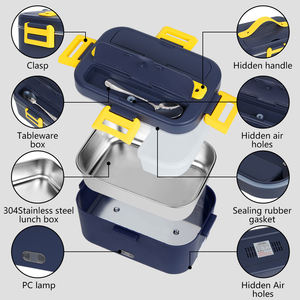 B10-1294 Haushalt 2-in-1 Tragbare Lunchbox-Sets Sicherer Edelstahl Speisenwärmer Elektrische Lunchbox Mit Tragetasche - Product Image 3