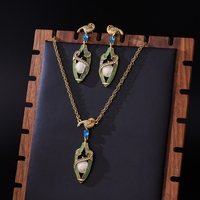 Parure de bijoux vintage en cristal motif oiseau, design raffiné, de niche et exquise, nouveau vase de style chinois, ajouré rétro