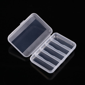 Boîte de rangement en plastique transparente à 5 compartiments, petite (8,1 x 5,5 x 1,7 cm), pour bouchons d'oreilles, bijoux, broderie de diamants, perles, pilules et rangement domestique - Product Image 2