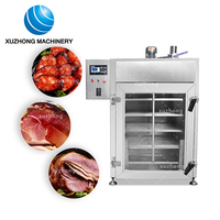 Fumoir industriel commercial automatique pour viande et poisson avec moteur, construction en acier inoxydable, économie d'énergie
