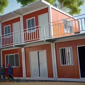 Diseño de fábrica, tamaño personalizado, paquete plano portátil, edificio de apartamentos, <span class=keywords><strong>casa</strong></span> contenedor prefabricada para el trabajo y la vida - Product Image 1